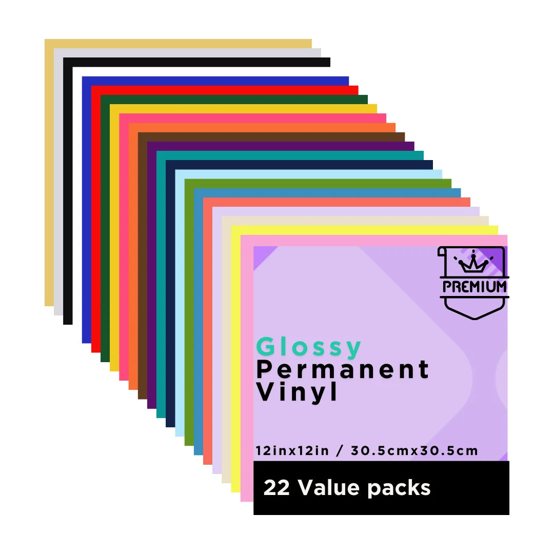 12x12in Permanent Vinyl, Adhesive Vinyl Sheets for Cricut Machine, Permanent Outdoor Vinyl for Party Decoration, Sticker