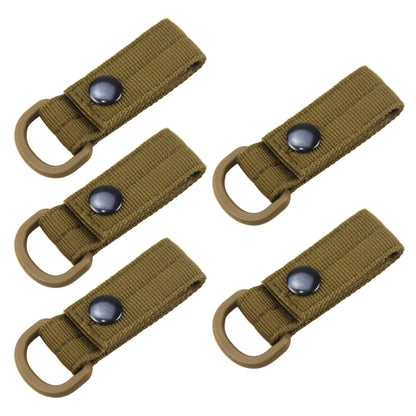 5pcs Carabiner Nylon Key Hook Webbing Buckle Hanging System Molle Belt Buckle Clip Hanging Camping Backpack Accessories