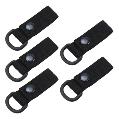 5pcs Carabiner Nylon Key Hook Webbing Buckle Hanging System Molle Belt Buckle Clip Hanging Camping Backpack Accessories