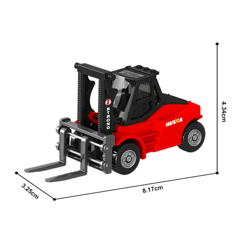 Huina 1/80 Alloy Excavator Truck Dumper Metal Engineering Car Model Toy Scale Cars Diecast Vehicle Toy Children Toys for Kids