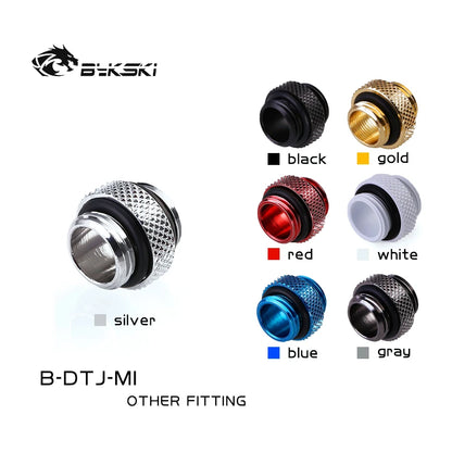 Bykski B-DTJ-MI PC water cooling fittings G1/4'  Mini Double Male dual external thread tube connection water cooler adapter