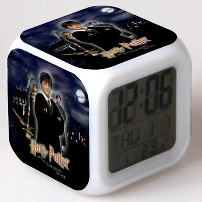 New LED Light Detail Clock ron hermione snape American Drama Peripheral Children Flash Gift Toy Desk Decoration Alarm Clock Toy