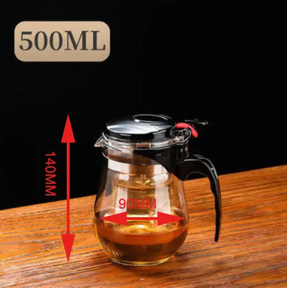 750Ml Heat Resistant Glass Teapot Chinese Kung Fu Tea Flower Tea Pot Compact Size Coffee Maker Puer Kettle Drinkwares