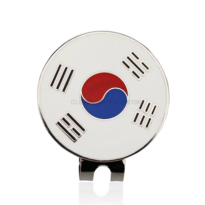 30MM 1.18 inch Golf Ball Marker w Magnetic Golf Cap Hat Clip Mark for golfer Golf Ball shoes Clover national flag Dog Pig flower