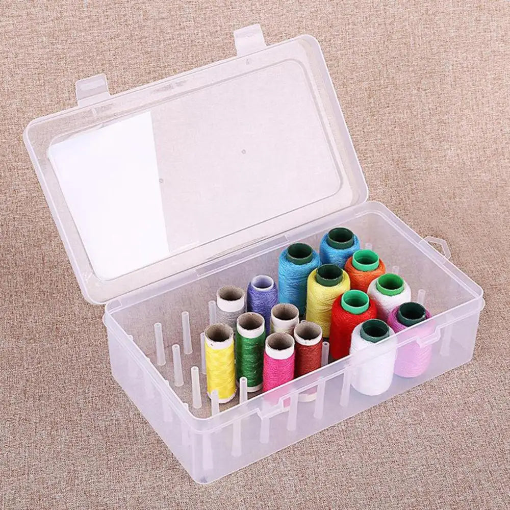 Empty Sew Crafting Embroidery Cross Stitch Threads Box Durable Professional Sewing Yarn Spools Containers Storage Case Holder