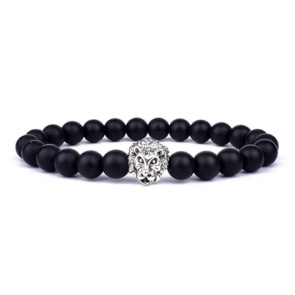 Vintage Hematite Owl Charm Bracelets Men Lava Stone Crown Warrior Helmet Bracelets & Bangles for Women Friendship Jewelry Gift