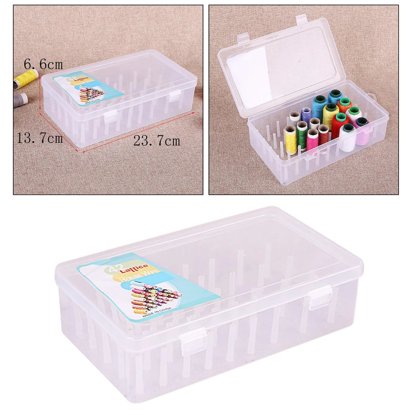 Empty Sew Crafting Embroidery Cross Stitch Threads Box Durable Professional Sewing Yarn Spools Containers Storage Case Holder