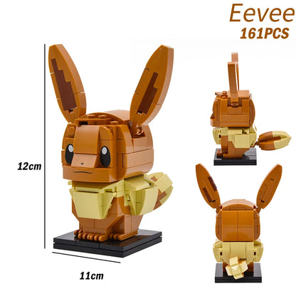 pokemon figures Pikachu cartoon brick pocket monster ball  monster brick set classic cartoon movie doll model children's toys