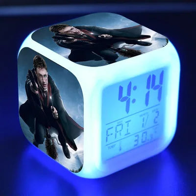 New LED Light Detail Clock ron hermione snape American Drama Peripheral Children Flash Gift Toy Desk Decoration Alarm Clock Toy