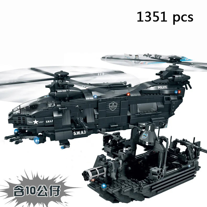 Special Forces SWAT Military Vehicle Car Police Station Bus Sets Building Blocks Kits Helicopters City Arms Truck Arrest Patrol