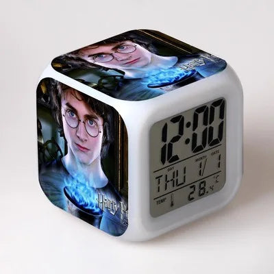 New LED Light Detail Clock ron hermione snape American Drama Peripheral Children Flash Gift Toy Desk Decoration Alarm Clock Toy