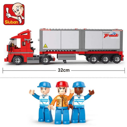 345Pcs Urban Freight Storage City Big Truck Car Model Building Blocks Sets DIY Hobbies Brinquedos Bricks Educational Kids Toys