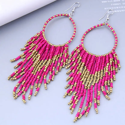 Ethnic Bohemian Beads Earrings Tassel earring Women Fashion Accessories Wholesale Jewelry Gift