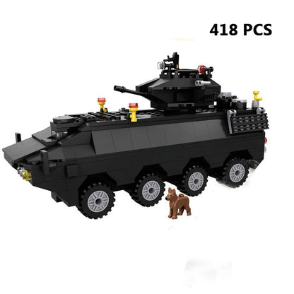 Special Forces SWAT Military Vehicle Car Police Station Bus Sets Building Blocks Kits Helicopters City Arms Truck Arrest Patrol