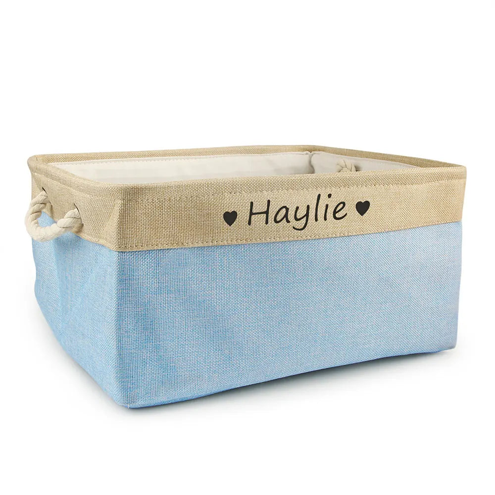 Personalized Dog Toy Basket Free Print Pet Storage Box Cat DIY Custom Name Toys Clothes Accessories Organize Storage