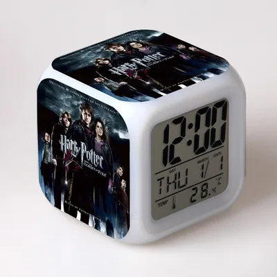 New LED Light Detail Clock ron hermione snape American Drama Peripheral Children Flash Gift Toy Desk Decoration Alarm Clock Toy