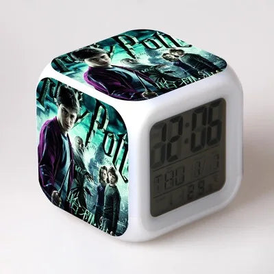 New LED Light Detail Clock ron hermione snape American Drama Peripheral Children Flash Gift Toy Desk Decoration Alarm Clock Toy