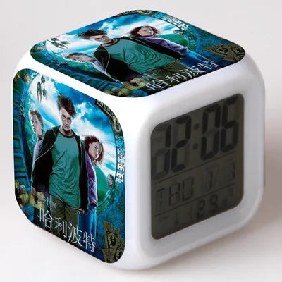 New LED Light Detail Clock ron hermione snape American Drama Peripheral Children Flash Gift Toy Desk Decoration Alarm Clock Toy