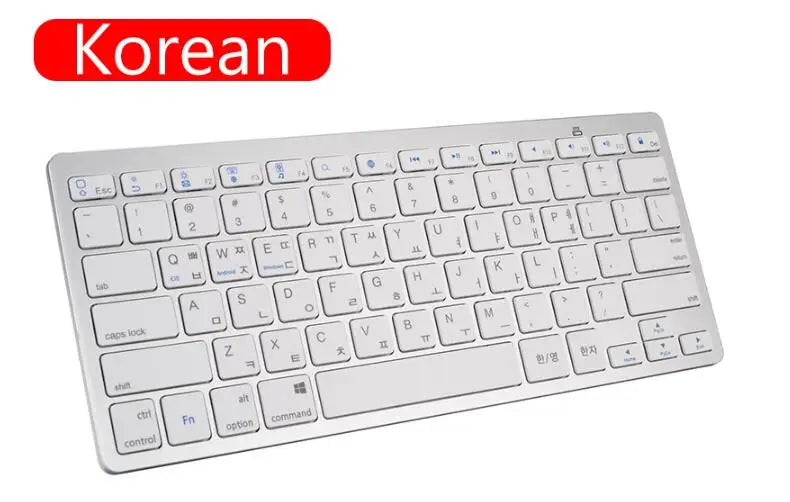 Wireless Bluetooth Keyboard Russian Spanish Korean French Arabic For Macbook Ipad Pro Moble Android Windows Phone Tablet Laptop