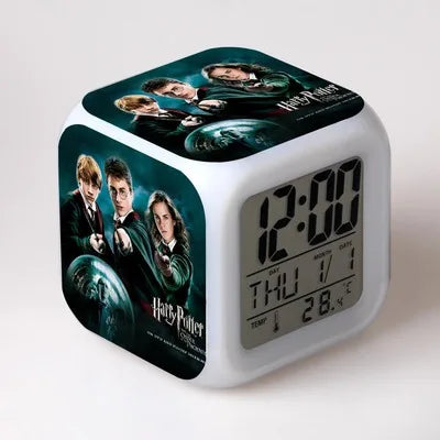 New LED Light Detail Clock ron hermione snape American Drama Peripheral Children Flash Gift Toy Desk Decoration Alarm Clock Toy