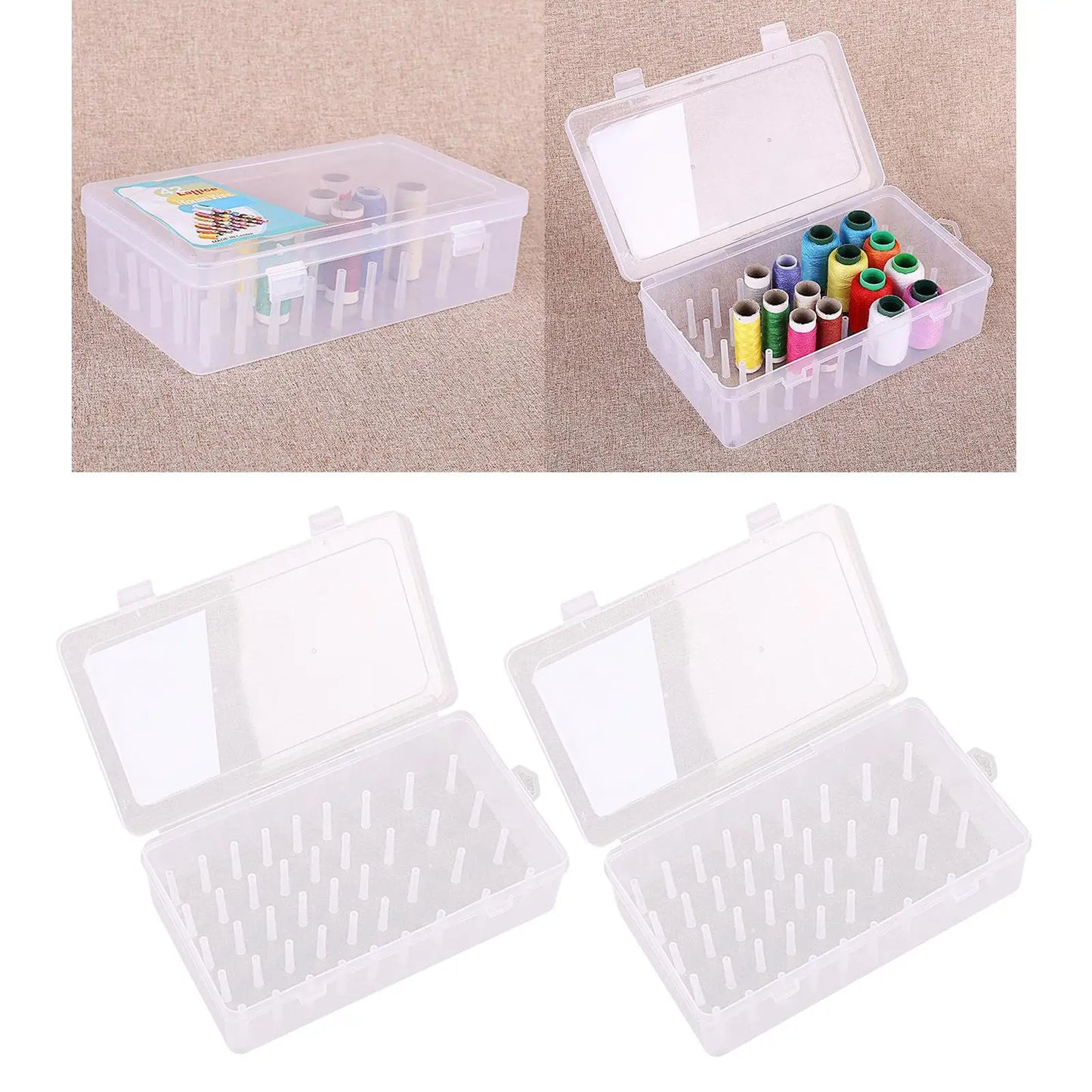 Empty Sew Crafting Embroidery Cross Stitch Threads Box Durable Professional Sewing Yarn Spools Containers Storage Case Holder