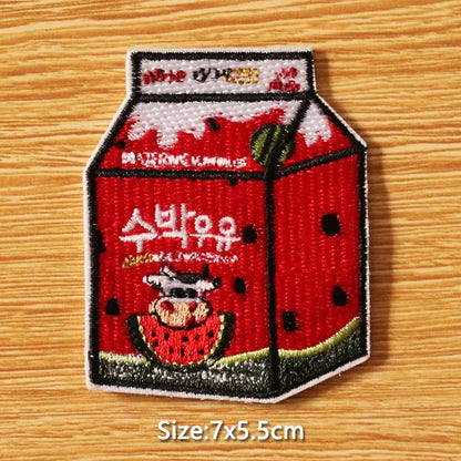 Japan Anime/Embroidery Patch DIY Hook Loop Embroidered Patches For Clothing Cartoon Bottle Patch Iron on Patches Clothes Parches