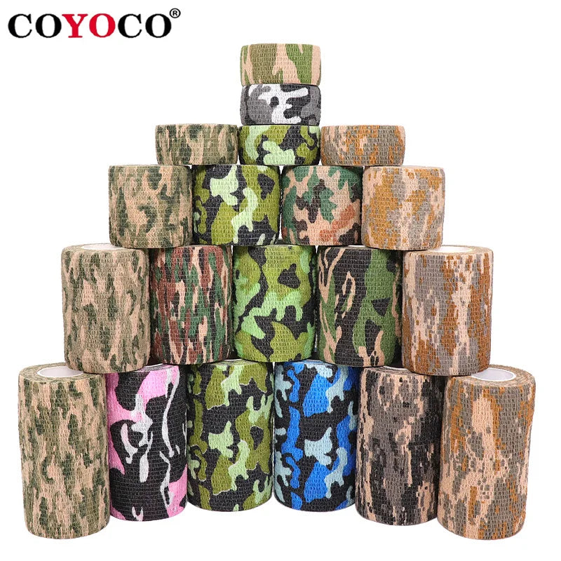 Elastic Bandage Camouflage Elastoplast Disguise Bicycle Self Adhesive Wrap Hunting Bick 4.8m Sports Protector Support