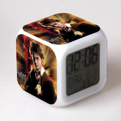 New LED Light Detail Clock ron hermione snape American Drama Peripheral Children Flash Gift Toy Desk Decoration Alarm Clock Toy