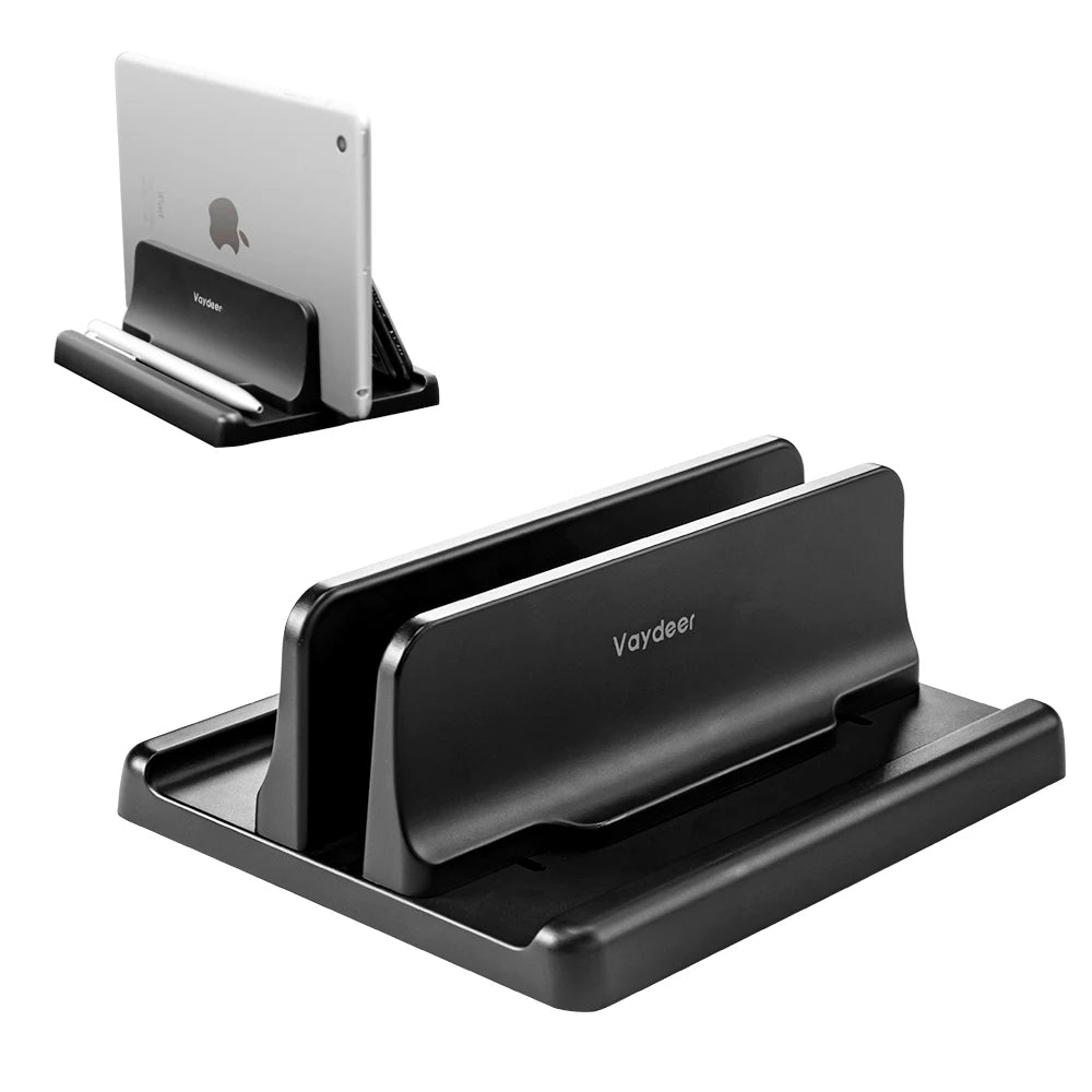 Vaydeer Plastic Vertical Laptop Stand Holder Adjustable Desktop Notebook Dock Space-Saving 3 In 1