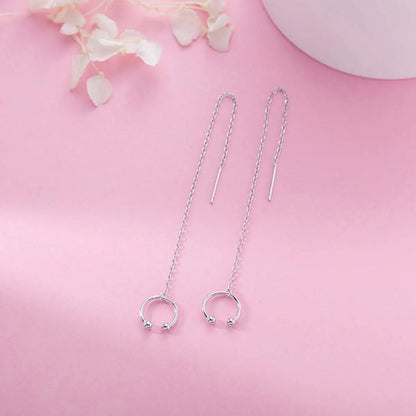 925 Sterling silver Cuff Chain Earrings Wrap Tassel Earrings for Women Crawler Earrings Simple Dainty Jewelry Gifts for Mom