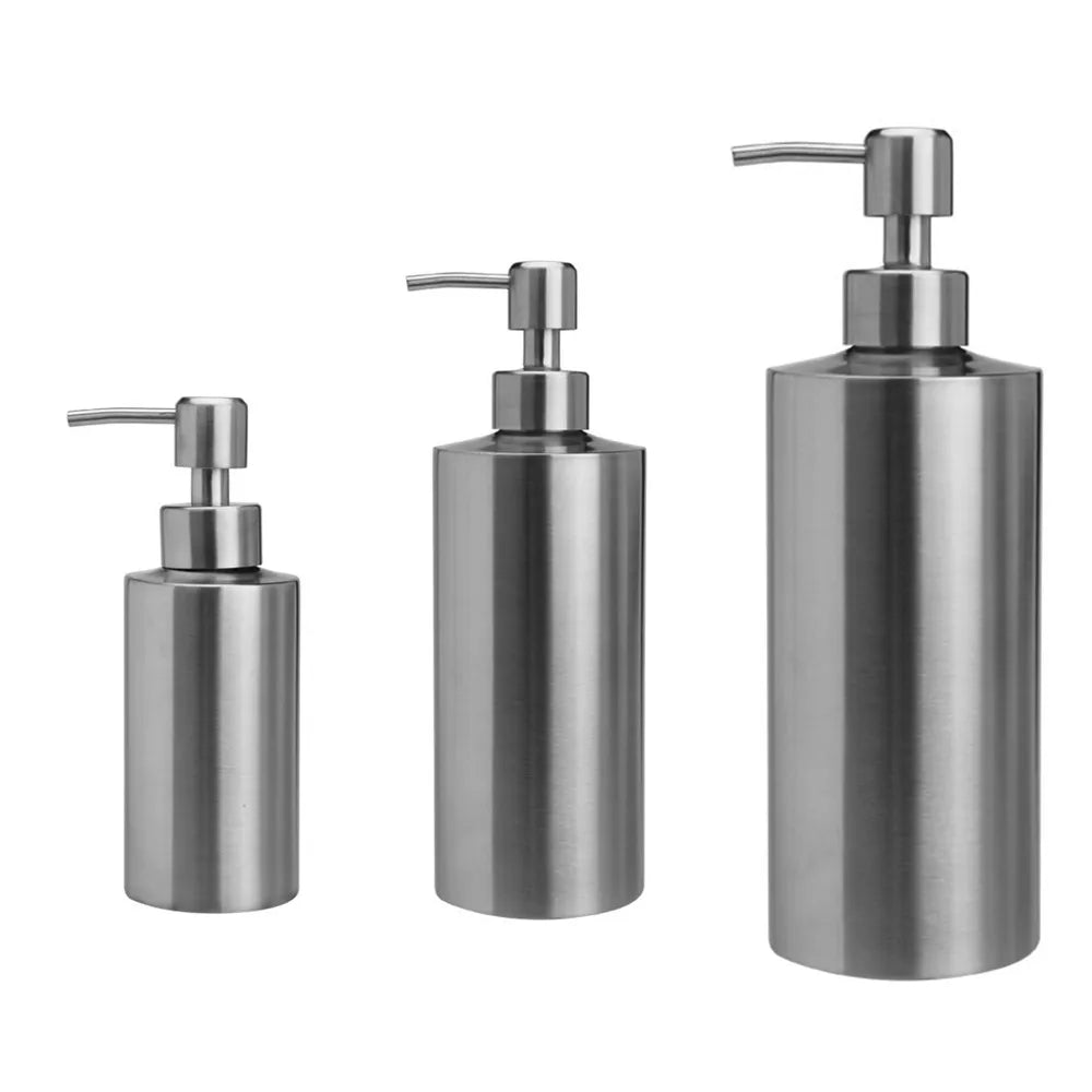 Liquid soap dispenser bottle gel bottle 304 stainless steel Lotion Pump Hand Soap Kitchen Bathroom Dispenser 250ml/350ml/550ml