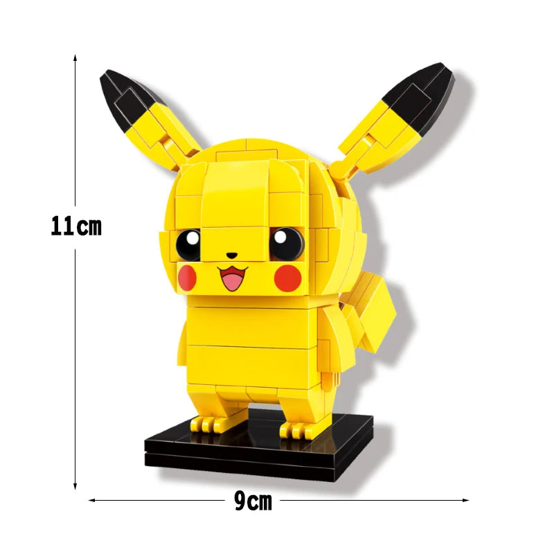 pokemon figures Pikachu cartoon brick pocket monster ball  monster brick set classic cartoon movie doll model children's toys