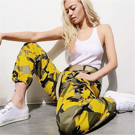 Autumn Winter Women Camo Print Casual Baggy Haremp Pants Ladies Clothes Streetwear Plus Size Rave Jeans Trousers Pantalon Femme