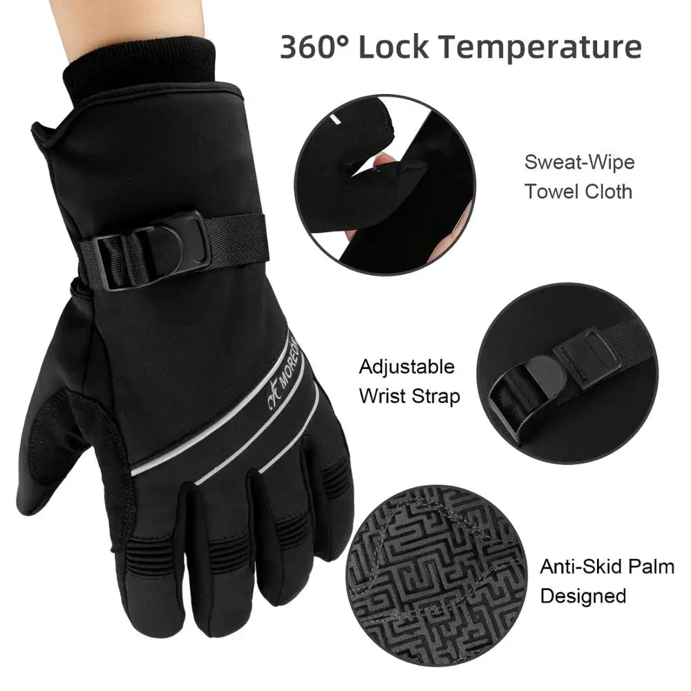 Waterproof Winter Ski Gloves 3M Thinsulate Touchscreen Thermal Outdoor Snowboard Gloves Motorcycle Bike Cycling Gloves Men Women