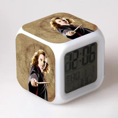 New LED Light Detail Clock ron hermione snape American Drama Peripheral Children Flash Gift Toy Desk Decoration Alarm Clock Toy