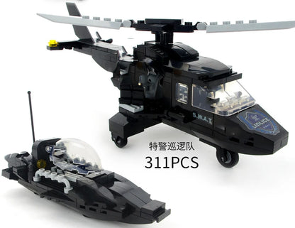 Special Forces SWAT Military Vehicle Car Police Station Bus Sets Building Blocks Kits Helicopters City Arms Truck Arrest Patrol