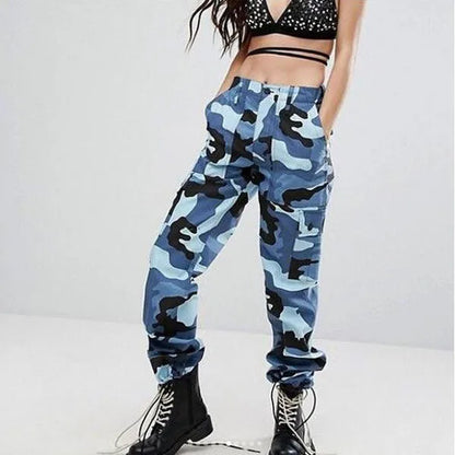 Autumn Winter Women Camo Print Casual Baggy Haremp Pants Ladies Clothes Streetwear Plus Size Rave Jeans Trousers Pantalon Femme