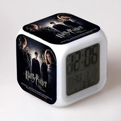 New LED Light Detail Clock ron hermione snape American Drama Peripheral Children Flash Gift Toy Desk Decoration Alarm Clock Toy