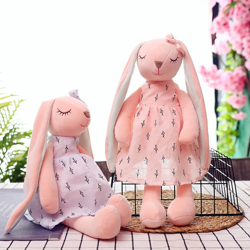 Kawaii Long Ears Bunny Plush Stuffed Toys For Baby Girl Appease Doll Baby Sleeping Toy Soft Plush Toys Stuffed Animals Baby Toys