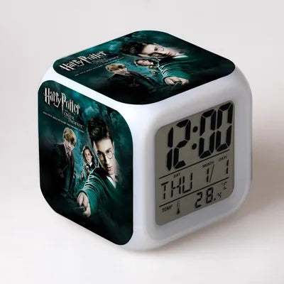 New LED Light Detail Clock ron hermione snape American Drama Peripheral Children Flash Gift Toy Desk Decoration Alarm Clock Toy