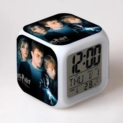 New LED Light Detail Clock ron hermione snape American Drama Peripheral Children Flash Gift Toy Desk Decoration Alarm Clock Toy