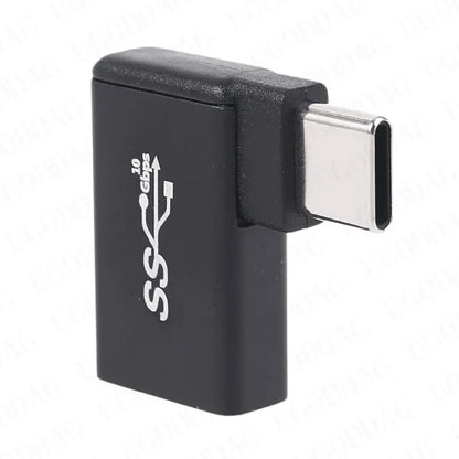 USB C to USB 3.0 Aluminum Adapter USB A 3.0 Female to 90 Degree 3.1 Type C Male Converter for Smartphone Flash Drives