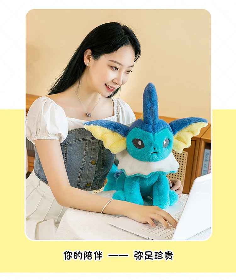 Pokemon Eevee Soft Hug Series Stuffed Plush Doll Toy Vaporeon Eeveelution Flareon Jolteon Pet Elves Gift