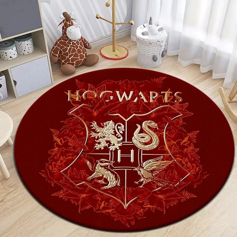 MINISO DISNEY Magic MoviesPrinted Round Carpet for Living Room Rugs Camping Mats Flannel Anti-Slip Rug Yoga Mat Gifts Area Rug