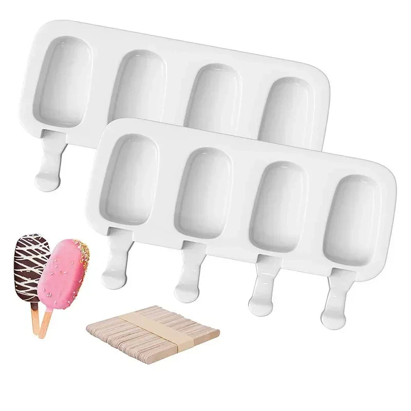 1 4-grid Universal Silicone Mold DIY Ice Cream Mold Popsicle Mold Ice Cube Silicone Ice Cream Mold Ice Cream Mold