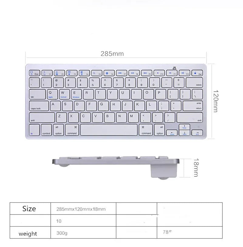 Wireless Bluetooth Keyboard Russian Spanish Korean French Arabic For Macbook Ipad Pro Moble Android Windows Phone Tablet Laptop