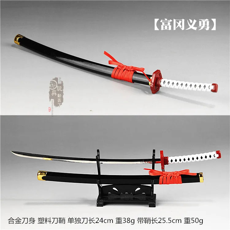 1/6 Japan Samurai Katana Demon Slayer Sword No Yaiba Espadas Manga Anime Accessories Model Uncut Blade Toy For 12" Action Figure