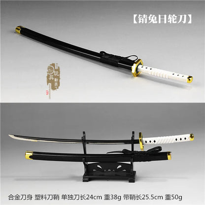 1/6 Japan Samurai Katana Demon Slayer Sword No Yaiba Espadas Manga Anime Accessories Model Uncut Blade Toy For 12" Action Figure