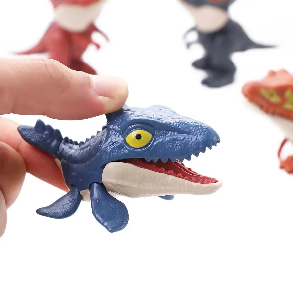 Finger Dinosaur Tricky Tyrannosaurus Model Biting Hand Fidget Mosasaurus Jurassic Dino Toy for Children Dino Movable Joints Gift