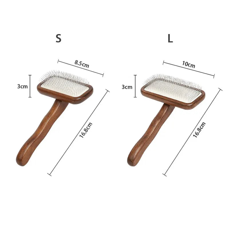 Pet Dog Hair Remover Comb Cat Hair Shedding Brush Wooden Handle Grooming Tools For Dog Pet Massage Cleaning Supplies Accessories